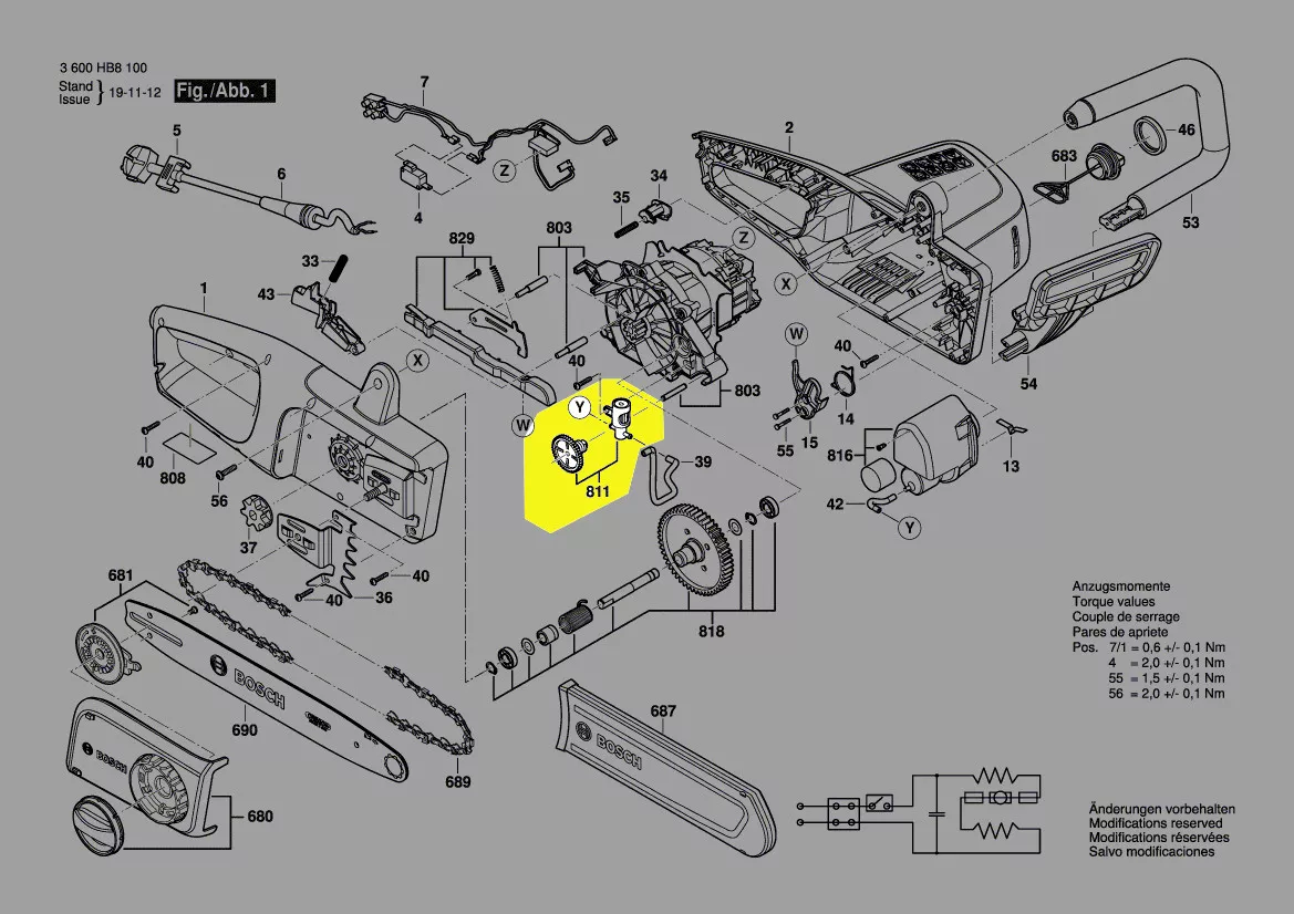 Pompe à huile réf. 1 607 000 DW5 tronçonneuse Bosch